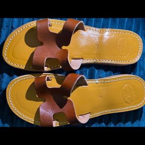 Moroccan leather sandals for summer